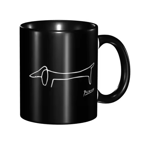 DIY Pablo Picasso Dachsund Dog Ceramic Mug Personalized Coffee Cup Creative Gift