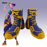 2 Anime Kpop Demon Hunters Rumi Cosplay Costume Shoes White Handmade Faux Leather Boots Carnival Par