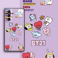 [Aimeidai] Samsung Case Cute BTS Printed Liquid Silicone Shockproof Cell BT21Phone Case for Samsung S9/S10/S20/S21/S2 Series