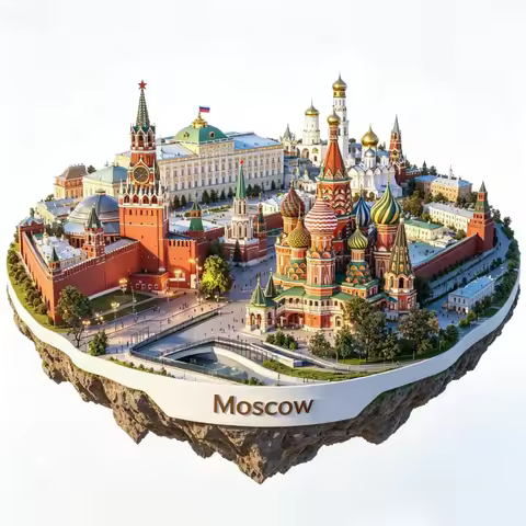 Russia Fridge Magnets Moscow Travel Souvenirs Saint Basil's Cathedral‌ Red Square Fridge Stickers Ho