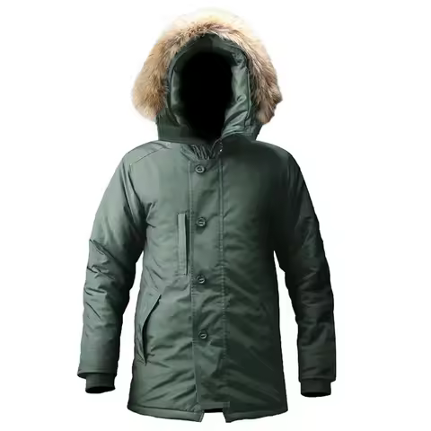 Men Winter N3B puffer jackets faux fur hooded jacket windbreaker warm long canada coat Down clothes 