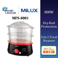 Milux 2 in 1 Food Steamer (800W) MFS-8001
