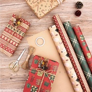 Christmas Kraft Paper Christmas Diy Wrapping Paper Set/ Christmas Gift Wrapping Paper