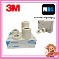 3M MICROPORE, HOSPITECH & IDEALCARE SOFT PAPER SURGICAL TAPE 1" WITHOUT DISPENSER BOX OF 12 ROLLS