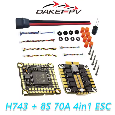 DAKEFPV H743 FC 6S 55A STACK 4IN1 Blheli_S Bluejay 8bit ESC H743 Support Betaflight Ardupilot For FP
