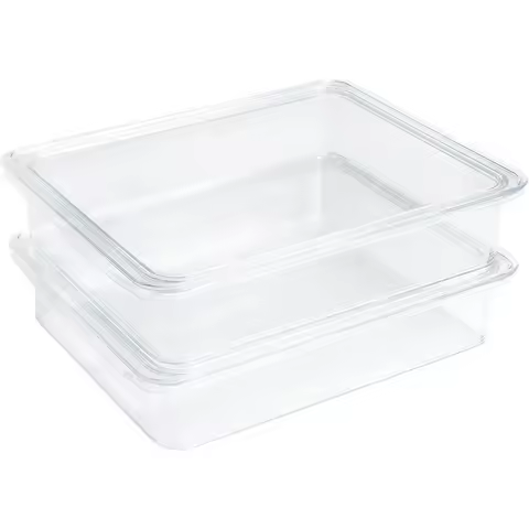 Compact Deli Food Bin, 2 Count,8.7" x 3.5" x 6.8", Clear