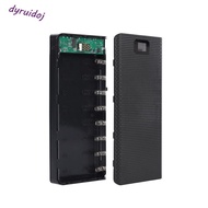 DYRUIDOJ1 Battery Storage Boxes Micro USB Removable 8x18650 Battery Battery Box Dual USB Ports LCD D