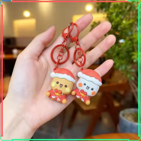 2025 New Cute Panda Bubu & Dudu Christmas Keychain Novelty Backpack Unique Bubu & Yier Fantasy Figur