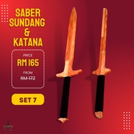 SUNDANG SABER & KATANA kayu training prop