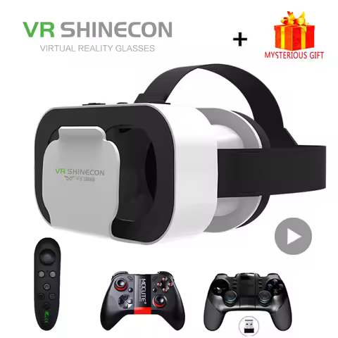 VR Shinecon Casque Headset Virtual Reality Glasses 3D Helmet 3 D For iPhone Android Smart Phone Smar