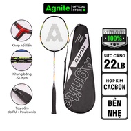 1 Agnite Cheap 100% carbon Badminton Racket, Super Lightweight, Durable, Beautiful Single Badminton Racket 9.5Kg Available With Carrying Case, Wrap