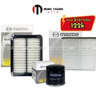 Combo of 3 filters for Mazda 2 (2015-2021) P engine air filter501133A0 + Air conditioner filter DB9L