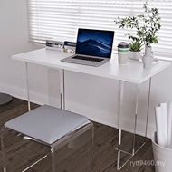 Desk Desk Desk Acrylic Computer Desk Simple Long Table Suspended Solid Wood Makeup Study Table Bedro