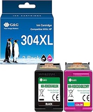 G&G 304XL Replacement for HP 304 Printer Cartridges XL for HP Envy 5030 5000 5010 5020 5032 Deskjet 