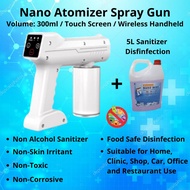 Nano Atomizer Spray Gun + 5L Sanitizer Disinfectant (纳米雾化喷枪+5L消毒液)