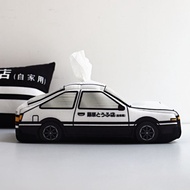 Xiaohongshu Same Style AE86 Paper Box Funny Car Armrest Box Paper Box Creative AE86 Car Pencil Case 