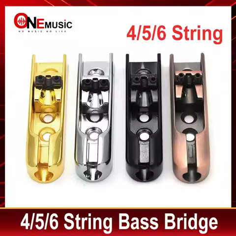 4/5/6 String Bass Bridge 4/5/6Pcs/Set Single String Bass Bridge Black/Chrome