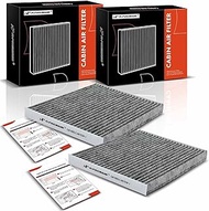 A-Premium 2-PC Cabin Air Filter with Activated Carbon Compatible with Hyundai Ioniq & Kia Niro 2017-