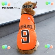 GESH1 Dog Sport Jersey, Breathable Large Dog Vest, Summer Medium 4XL/5XL/6XL Basketball Clothing Apparel