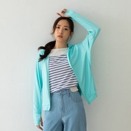 UPF50+吸濕排汗女防曬外套_連帽湖綠