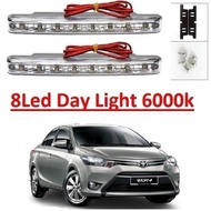 2Pcs Car Toyota Vios 2013 Daylight Led Fog Light Sport Light Fog Lamp Lampu Kereta Accessories