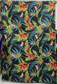 Black Tropical Cotton Malong