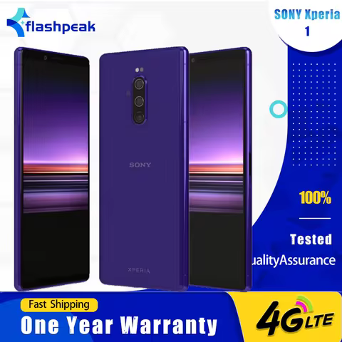 Sony Xperia 1 J8110 J9110 Japanese 64GB ROM 6GB RAM XZ4 Snapdragon 855 6.5" SONY HD Camera NFC Finge