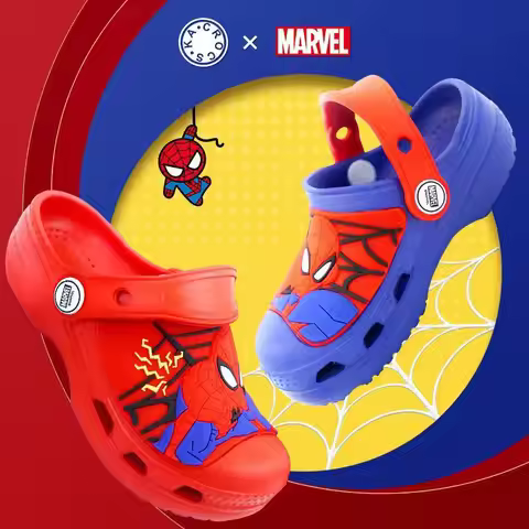 Kids'Sandals Shoes Spider-Man PU Leather Summer Shoes For Boys Sport Outdoor Breathable Soft Thick B