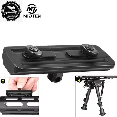 MidTen Fit M lok 6 9 Mount Handguard Adapter Black Low Profile Rifle Accessory Harris Picatinny Bipo