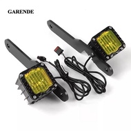 [Garende] 2 Pieces Motorcycle Auxiliary Light with Mount Brackets LED Motorcycle Auxiliary Light Rug