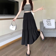 Chân Váy Midi Dáng Xòe 3 Tầng 2 Màu Đen Trắng Dễ Phối Đồ CV95