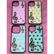Music Symbol Polka Dot Star Phone Case Cute Cartoon Black Edge Magnetic Case Protective Case