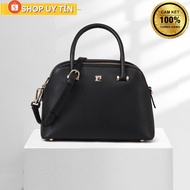 Luxury black cowhide Pierre Cardin women's bag