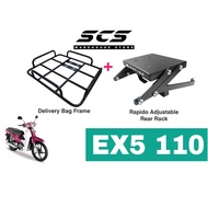 Tapak Monorack Rapido Honda EX5 110 Dream Fi Kambing Fuel Injection Food Delivery Bag Bracket HeavyD