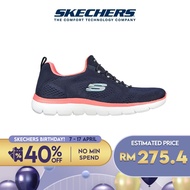 Skechers Women Sport Summits Perfect Views Shoes - 149523-NVNP Memory Foam Machine Washable Vegan Kasut Sneaker Perempuan