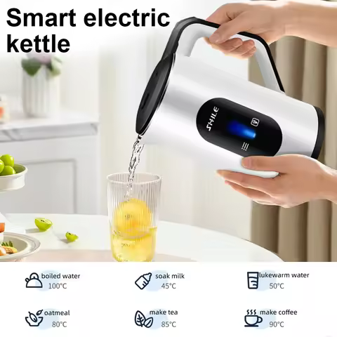 2.2L Stainless Steel Electric Digital Display Large Tea Kettle Auto-Shutoff Hot Water Boiler 1500W F