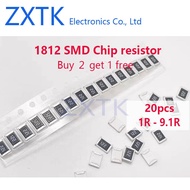 20PCS 1812 SMD chip resistor 1% ohm 1R 1.1R 1.2R 1.3R 1.5R 1.6R 2R 2.2R 2.4R 2.7R 3R 3.3R 3.6R 3.9R 