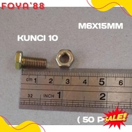 SIKU Up To 70% Bolts and Nuts M6X15Mm / 1.5Cm (50Pcs) Angle Nut Bolts Key 10