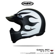 Shippingbebas HBC Cakil Pet FIRE SOLID Helmet Retro Full Face Helmet SNI