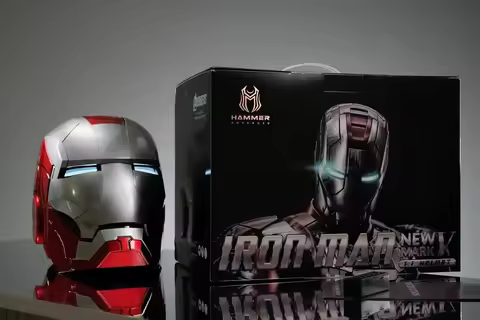 Hot Toys New Mk5 Iron Man Helmet Voice Control 8-Piece Opening And Closing Chinese English Luminous 