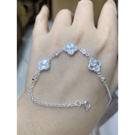 Lovely silver 4-leaf clover bracelet NGOC MAU