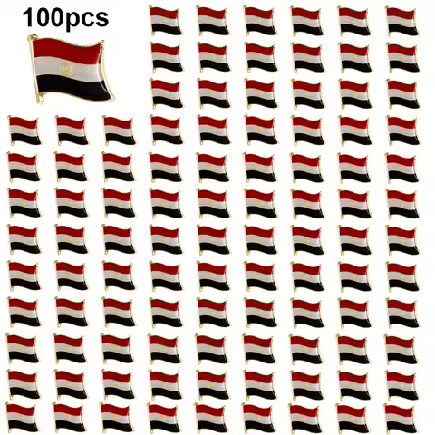 10/50/100pcs a lot Egypt Flag Lapel Pin Flag badge Brooch Pins Badges