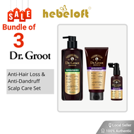 Dr. Groot Anti-Hair Loss and Oily Scalp Care Set (Made in Korea, K-Beauty, Local SG Seller, Ready Stock) - HEBELOFT