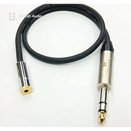 Akai stereo jack audio cable 6.5mm 50cm-5 meters to 3.5mm female stereo mini jack
