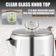 【 LCG5】-Percolator Coffee Pot Coffee Percolators Stovetop for Camping Stainless Steel Coffee Maker C
