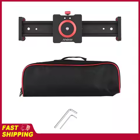 Andoer 50cm/20inch Aluminum Alloy Camera Track Slider Video Stabilizer Rail for DSLR Camera Camcorde