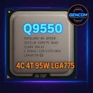 ซีพียู CPU Core 2 Quad Q9550 2.83Ghz / 4คอ 4เทรด / 95W LGA 775 ฟรีซิลิโคลน1ซอง Q 9550 USED