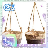 【Poeifjgn 】2 Pcs Hanging Basket Woven Flower Pot Flower Pot Holder for Indoor and Outdoor Succulents and Small Plants