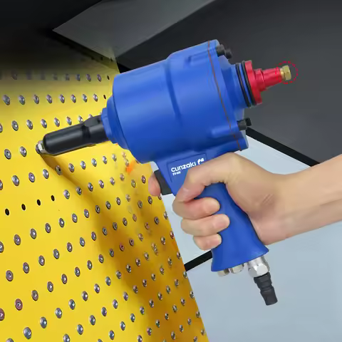 Cq-7115 Pneumatic Rivet Gun 16mm Stroke 500kg Pulling Force Industrial-Grade Pneumatic Rivet Gun Cap