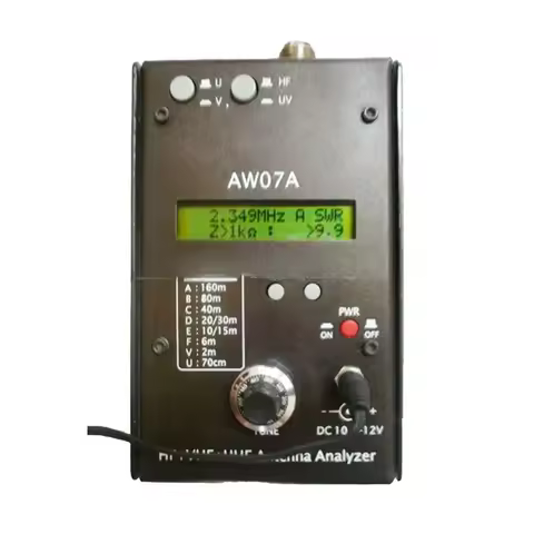 Multiband SWR Antenna Meter Tester 160M Measure Tools AW07A 1.5-490MHZ Antenna Analyzer HF+UV Spectr